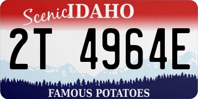 ID license plate 2T4964E