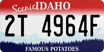 ID license plate 2T4964F