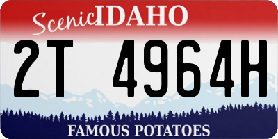 ID license plate 2T4964H