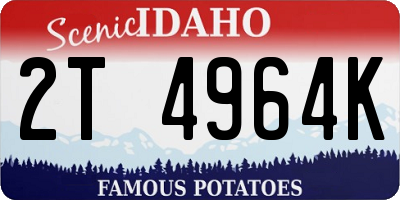 ID license plate 2T4964K