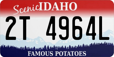 ID license plate 2T4964L