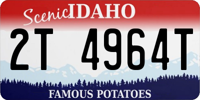 ID license plate 2T4964T