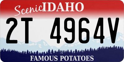 ID license plate 2T4964V
