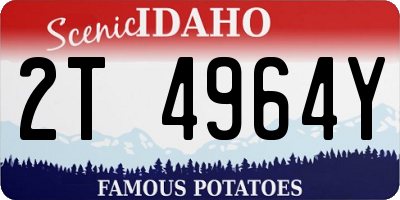 ID license plate 2T4964Y