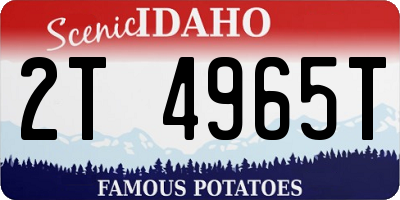 ID license plate 2T4965T