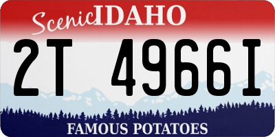 ID license plate 2T4966I