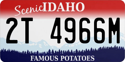 ID license plate 2T4966M