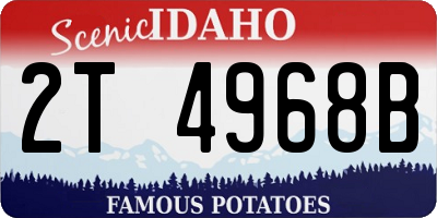 ID license plate 2T4968B