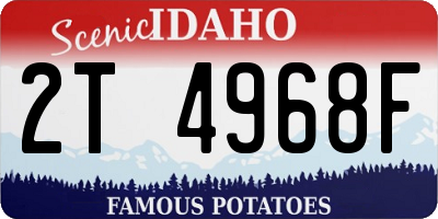 ID license plate 2T4968F