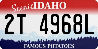 ID license plate 2T4968L