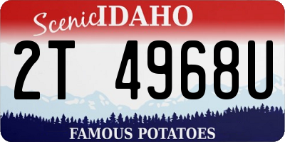 ID license plate 2T4968U