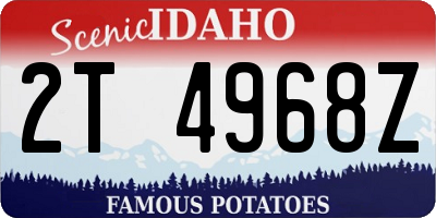 ID license plate 2T4968Z