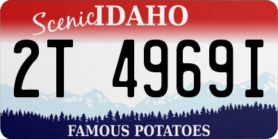ID license plate 2T4969I
