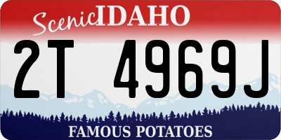 ID license plate 2T4969J