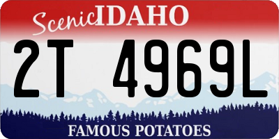 ID license plate 2T4969L