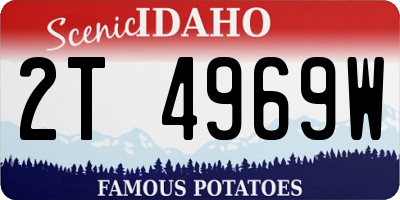 ID license plate 2T4969W