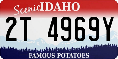 ID license plate 2T4969Y