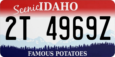 ID license plate 2T4969Z