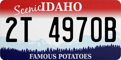 ID license plate 2T4970B
