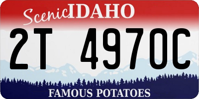 ID license plate 2T4970C
