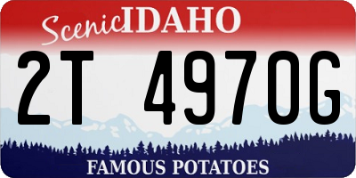 ID license plate 2T4970G
