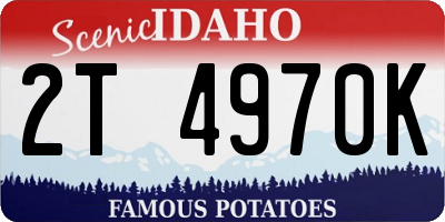 ID license plate 2T4970K