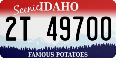 ID license plate 2T4970O