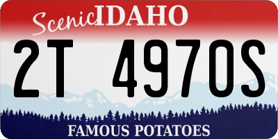ID license plate 2T4970S