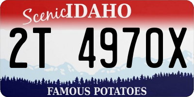 ID license plate 2T4970X