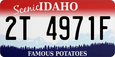 ID license plate 2T4971F