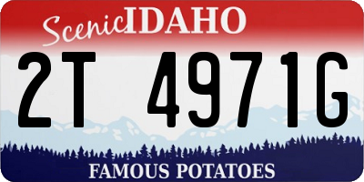 ID license plate 2T4971G