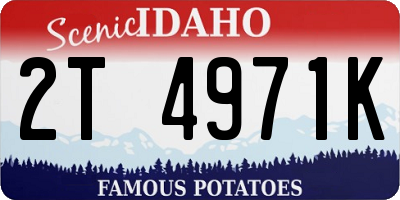 ID license plate 2T4971K