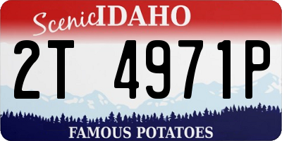 ID license plate 2T4971P