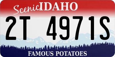 ID license plate 2T4971S