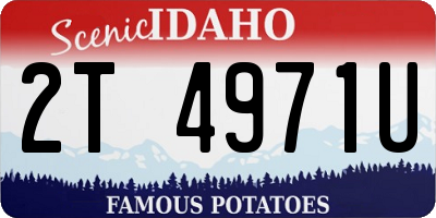 ID license plate 2T4971U