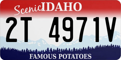 ID license plate 2T4971V
