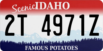 ID license plate 2T4971Z