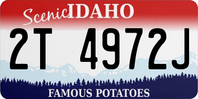 ID license plate 2T4972J