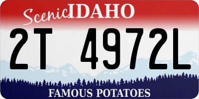 ID license plate 2T4972L