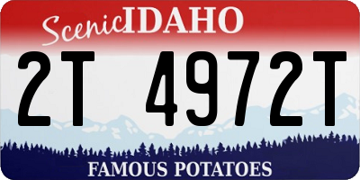 ID license plate 2T4972T