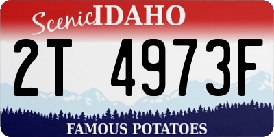 ID license plate 2T4973F