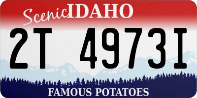 ID license plate 2T4973I