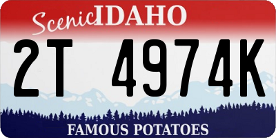 ID license plate 2T4974K