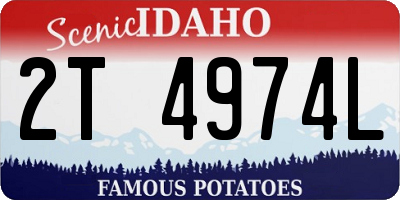 ID license plate 2T4974L