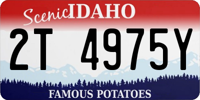 ID license plate 2T4975Y