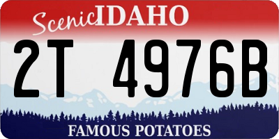 ID license plate 2T4976B