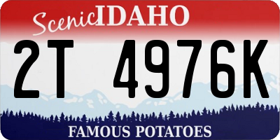 ID license plate 2T4976K