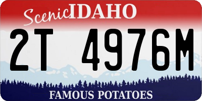 ID license plate 2T4976M