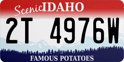 ID license plate 2T4976W
