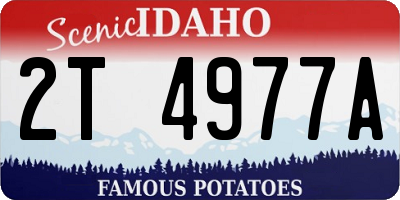ID license plate 2T4977A